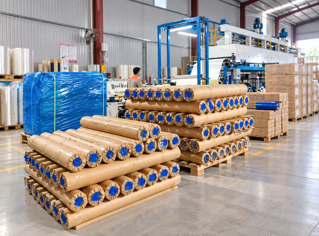 Kho cuộn màng bảo vệ và khu vực sản xuất được Kiện Toàn cung cấp
